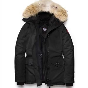 Canada Goose Montebello parka in black, medium